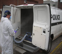 Patrol Van blood vomit urine feces